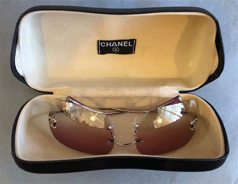 chanel semi rimless sunglasses|Chanel vintage rimless cc sunglasses.